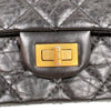 シャネル CHANEL 2.55ラージフラップバッグ A37587 ブラック　ゴールド金具 エイジドカーフ レディース ショルダーバッグ