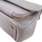 シャネル CHANEL ビジネスアフィニティスモールショルダーバッグ A93749 グレー　ゴールド金具 キャビアスキン レディース ショルダーバッグ