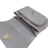シャネル CHANEL ビジネスアフィニティスモールショルダーバッグ A93749 グレー　ゴールド金具 キャビアスキン レディース ショルダーバッグ