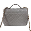 シャネル CHANEL ビジネスアフィニティスモールショルダーバッグ A93749 グレー　ゴールド金具 キャビアスキン レディース ショルダーバッグ