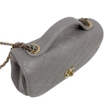 シャネル CHANEL ビジネスアフィニティスモールショルダーバッグ A93749 グレー　ゴールド金具 キャビアスキン レディース ショルダーバッグ