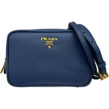 プラダ PRADA サフィアーノミニカメラバッグ ブルー サフィアーノレザー レディース ショルダーバッグ