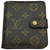 ルイ・ヴィトン LOUIS VUITTON コンパクト・ジップ M61667 ブラウン モノグラム レディース 二つ折り財布