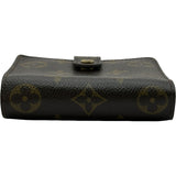 ルイ・ヴィトン LOUIS VUITTON コンパクト・ジップ M61667 ブラウン モノグラム レディース 二つ折り財布