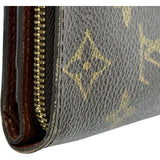 ルイ・ヴィトン LOUIS VUITTON コンパクト・ジップ M61667 ブラウン モノグラム レディース 二つ折り財布