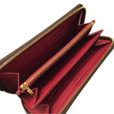 ルイ・ヴィトン LOUIS VUITTON ジッピー・ウォレット M41895 ブラウン フューシャ PVC ユニセックス 長財布