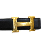 エルメス HERMES コンスタンスベルト70cm ブラック/ゴールド金具 ボックスカーフ･クシュベル レディース ベルト
