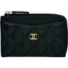 シャネル CHANEL クラシック ジップカードケース AP3179 ブラック/ゴールド金具 キャビアスキン レディース カードケース