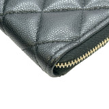 シャネル CHANEL クラシック ジップカードケース AP3179 ブラック/ゴールド金具 キャビアスキン レディース カードケース