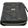 シャネル CHANEL クラシック ジップカードケース AP3179 ブラック/ゴールド金具 キャビアスキン レディース カードケース