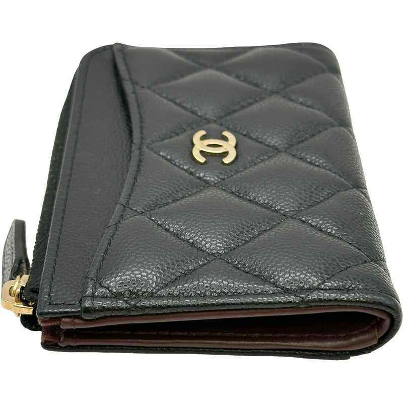 シャネル CHANEL クラシック ジップカードケース AP3179 ブラック