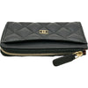 シャネル CHANEL クラシック ジップカードケース AP3179 ブラック/ゴールド金具 キャビアスキン レディース カードケース