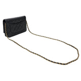 シャネル CHANEL マトラッセチェーン ウォレット AP0250 ブラック ゴールド金具 キャビアスキン レディース ショルダーバッグ