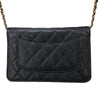シャネル CHANEL マトラッセチェーン ウォレット AP0250 ブラック ゴールド金具 キャビアスキン レディース ショルダーバッグ