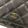 シャネル CHANEL マトラッセチェーン ウォレット AP0250 ブラック ゴールド金具 キャビアスキン レディース ショルダーバッグ