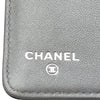シャネル CHANEL カメリア ロングフラップウォレット 16番台 ブラック シルバー金具 ラム レディース 長財布