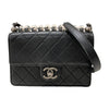 シャネル CHANEL マトラッセ スモールフラップバッグ AS0585 ブラック シルバー金具 カーフ レディース ショルダーバッグ