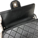 シャネル CHANEL マトラッセ スモールフラップバッグ AS0585 ブラック シルバー金具 カーフ レディース ショルダーバッグ