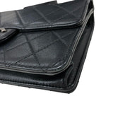 シャネル CHANEL マトラッセ スモールフラップバッグ AS0585 ブラック シルバー金具 カーフ レディース ショルダーバッグ