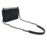 シャネル CHANEL マトラッセ スモールフラップバッグ AS0585 ブラック シルバー金具 カーフ レディース ショルダーバッグ