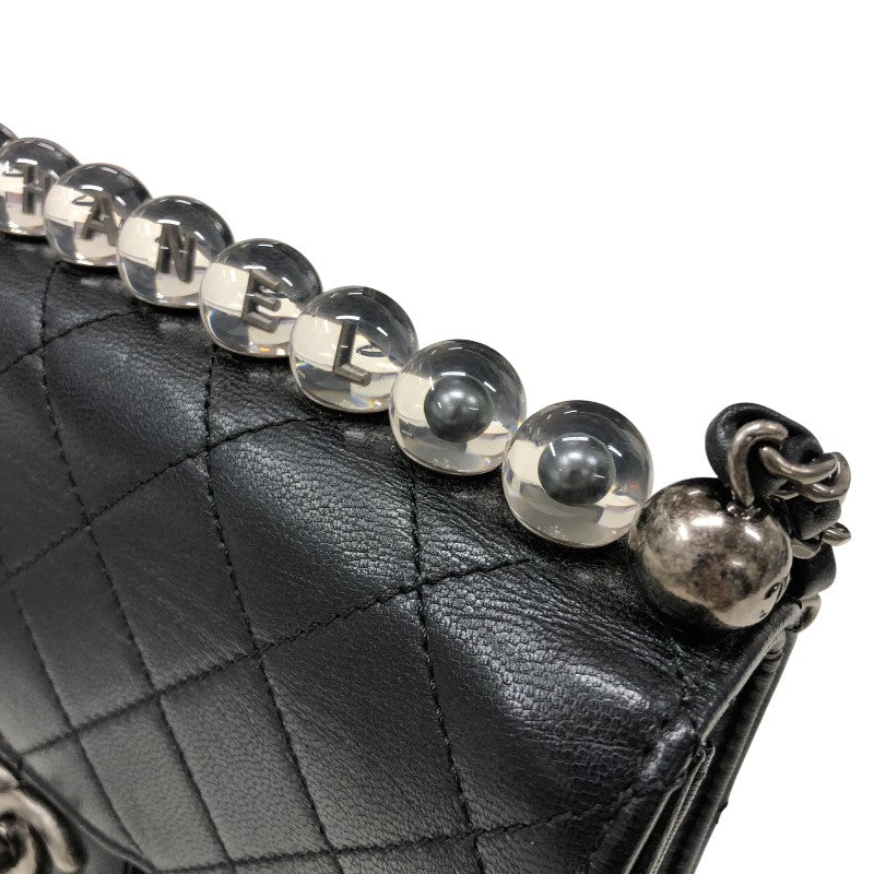 シャネル CHANEL マトラッセ スモールフラップバッグ AS0585 ブラック シルバー金具 カーフ レディース ショルダーバッグ シャネル CHANEL マトラッセ スモールフラップバッグ AS0585 ブラック