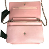 シャネル CHANEL ココマークチェーンウォレット A4854 ピンク/シルバー金具 キャビアスキン レディース ショルダーバッグ