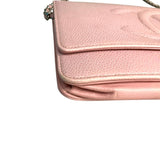 シャネル CHANEL ココマークチェーンウォレット A4854 ピンク/シルバー金具 キャビアスキン レディース ショルダーバッグ