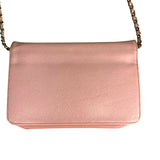 シャネル CHANEL ココマークチェーンウォレット A4854 ピンク/シルバー金具 キャビアスキン レディース ショルダーバッグ