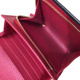 グッチ GUCCI ダブルG　ミディアムウォレット 598587 ブラック レザー レディース 三つ折り財布