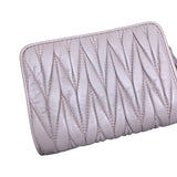 ミュウミュウ miu miu マテラッセ　コンパクトウォレット ５ML002 ピンク レザー レディース 三つ折り財布