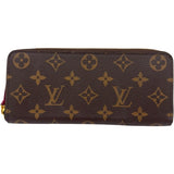 ルイ・ヴィトン LOUIS VUITTON ポルトフォイユ・クレマンス M60742 ブラウン/フューシャ モノグラム レディース 長財布