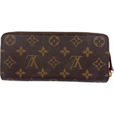 ルイ・ヴィトン LOUIS VUITTON ポルトフォイユ・クレマンス M60742 ブラウン/フューシャ モノグラム レディース 長財布