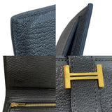 エルメス HERMES ベアンコンビネ B刻印 ブラック/ゴールド金具 シェーブル ユニセックス 二つ折り財布