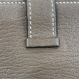 エルメス HERMES ベアン カードケース U刻印　 エトゥープ/シルバー金具 シェーブル ユニセックス カードケース