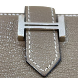 エルメス HERMES ベアン カードケース U刻印　 エトゥープ/シルバー金具 シェーブル ユニセックス カードケース