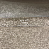 エルメス HERMES ベアン カードケース U刻印　 エトゥープ/シルバー金具 シェーブル ユニセックス カードケース