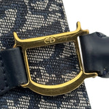 クリスチャン・ディオール Christian Dior トロッタートート ネイビー ゴールド金具 ジャガード レディース トートバッグ