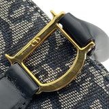 クリスチャン・ディオール Christian Dior トロッタートート ネイビー ゴールド金具 ジャガード レディース トートバッグ