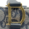 クリスチャン・ディオール Christian Dior トロッタートート ネイビー ゴールド金具 ジャガード レディース トートバッグ