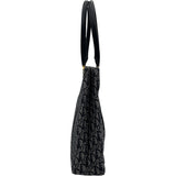 クリスチャン・ディオール Christian Dior トロッタートート ネイビー ゴールド金具 ジャガード レディース トートバッグ