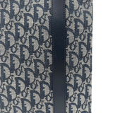 クリスチャン・ディオール Christian Dior トロッタートート ネイビー ゴールド金具 ジャガード レディース トートバッグ