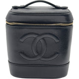 シャネル CHANEL バニティ A01998 7番台 ブラック GD金具 キャビア レディース ハンドバッグ