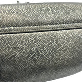 シャネル CHANEL ハーフムーンチェーンショルダー 18番台 ダークグレー SV金具 キャビア レディース ショルダーバッグ