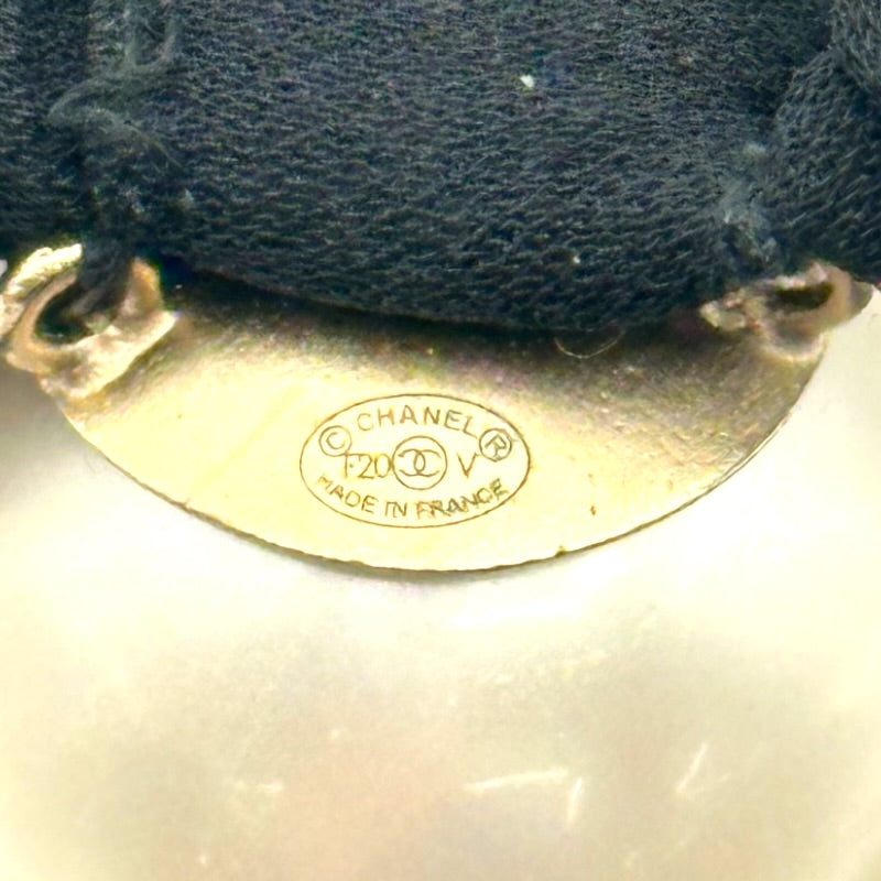 シャネル CHANEL ココマーク パール シュシュ ブラック フェイクパール