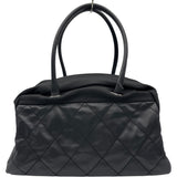 シャネル CHANEL パリビアリッツ ボストン 12番台 ブラック シルバー金具 コーティングキャンバス レディース ボストンバッグ