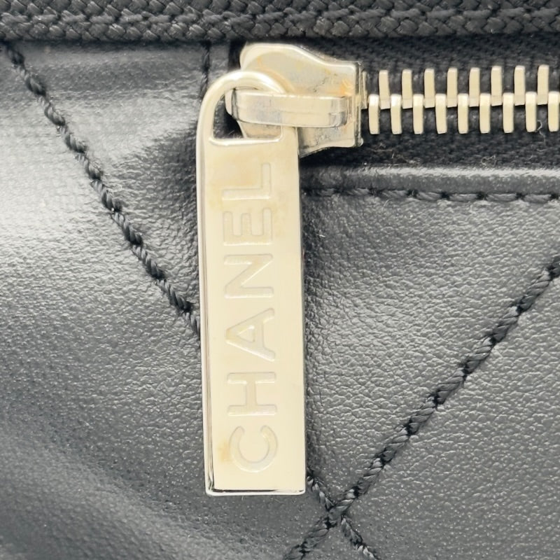 シャネル CHANEL パリビアリッツ ボストン 12番台 ブラック シルバー