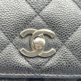 シャネル CHANEL マトラッセ ハンド 6番台 ブラック SV金具 キャビア レディース ハンドバッグ