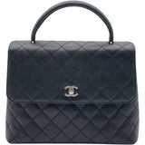 シャネル CHANEL マトラッセ ハンド 6番台 ブラック SV金具 キャビア レディース ハンドバッグ