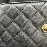 シャネル CHANEL ココハンドル XS A92990 ブラック シャンパンゴールド金具 キャビアスキン レディース ショルダーバッグ