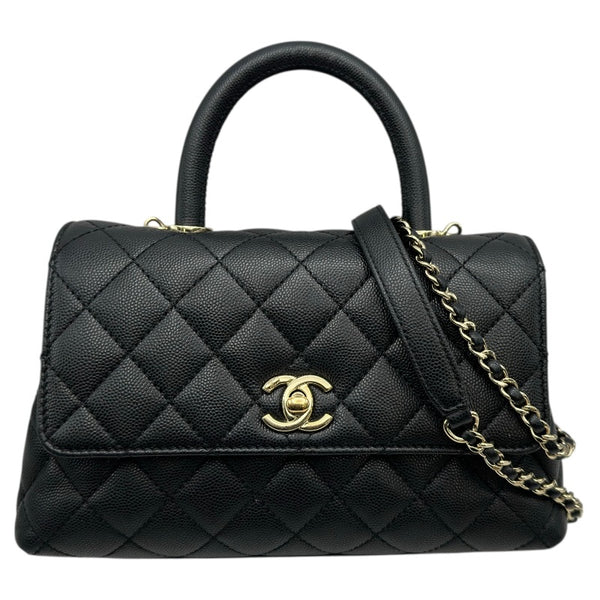 シャネル CHANEL ココハンドル XS A92990 ブラック シャンパンゴールド